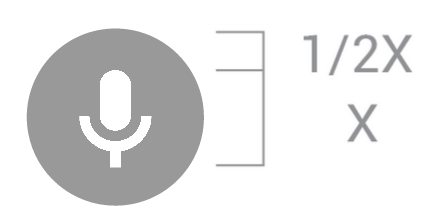 Voice search button icon sizing requirements