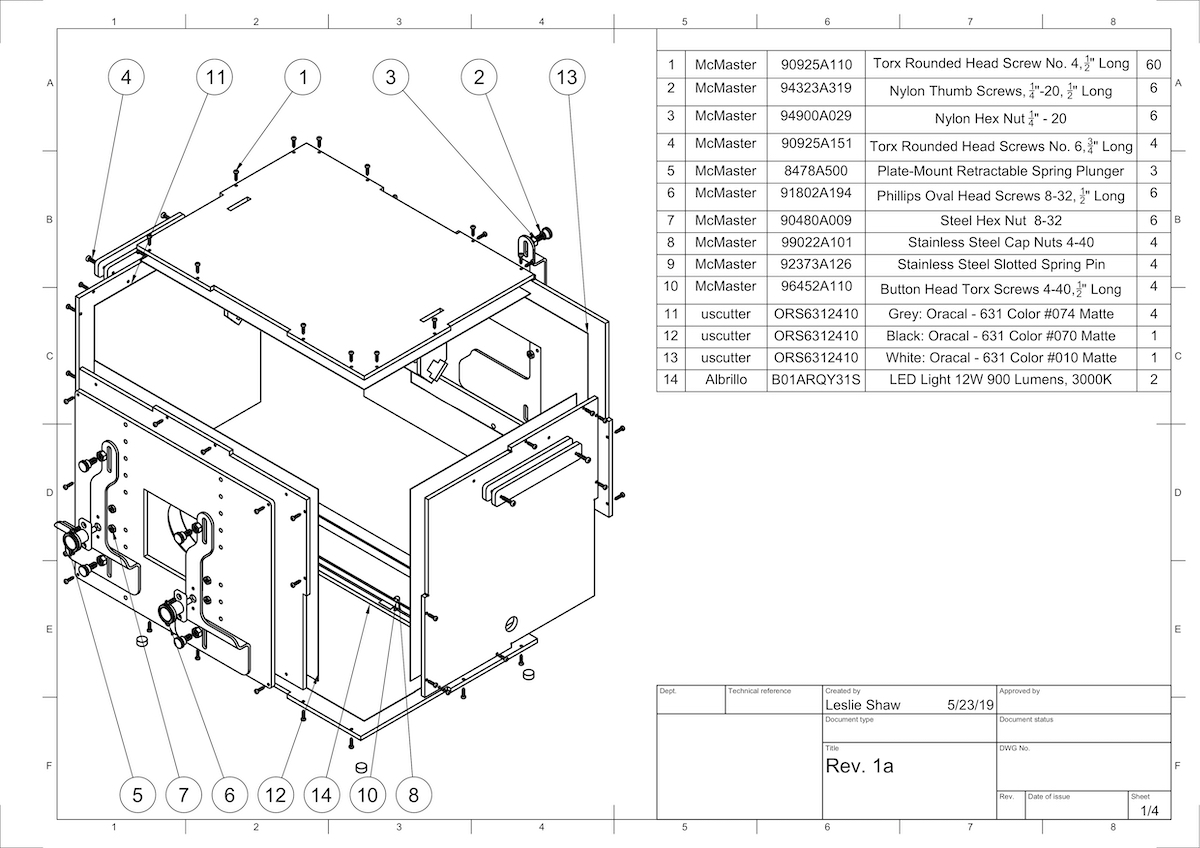 Механический чертеж ITS-in-a-box