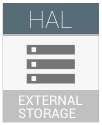 Ícone HAL de armazenamento externo do Android
