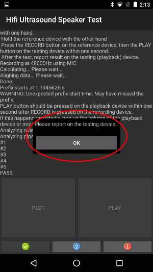 Dispositivo de referência com caixa de diálogo