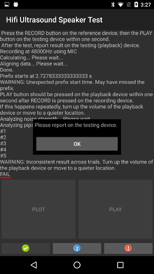 Dispositivo de referência com caixa de diálogo