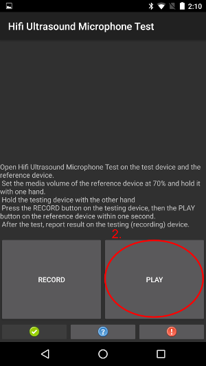 Pressione REPRODUZIR no dispositivo de referência.