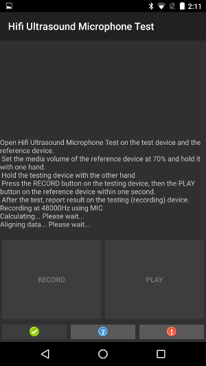 Тестирование на тестовом устройстве продолжается