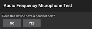 test del microfono audio
