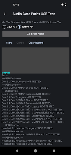 Ruta de datos de audio lista para USB