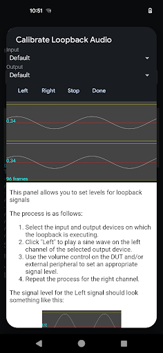 Panel audio loopback kalibrasi