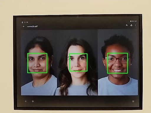 ตัวอย่าง 1 รายการในโหมดการตรวจจับใบหน้า test_num_faces