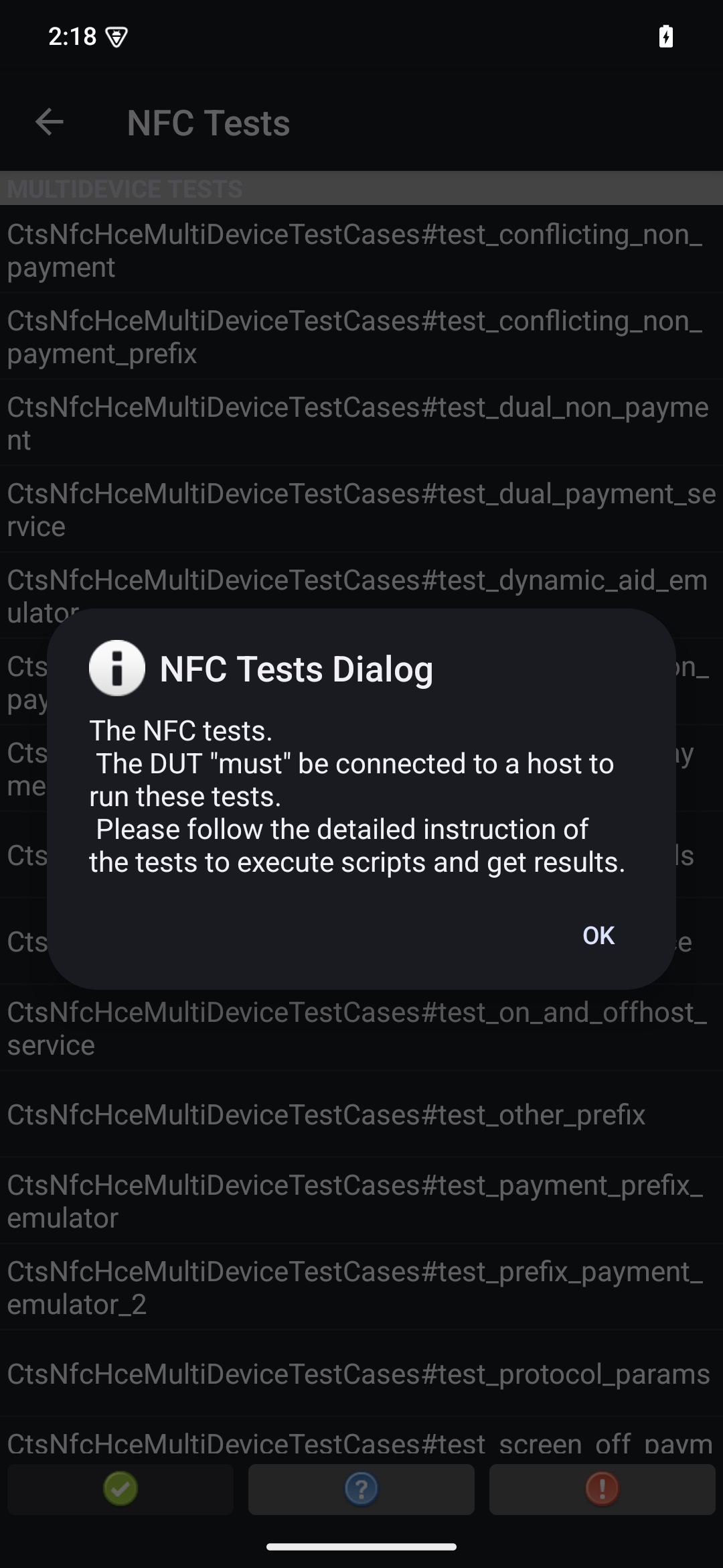 Testläufe der CTS-V App