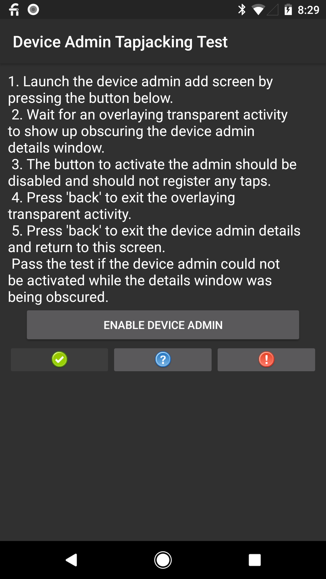 ENABLE DEVICE ADMIN