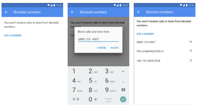 block numbers user interface