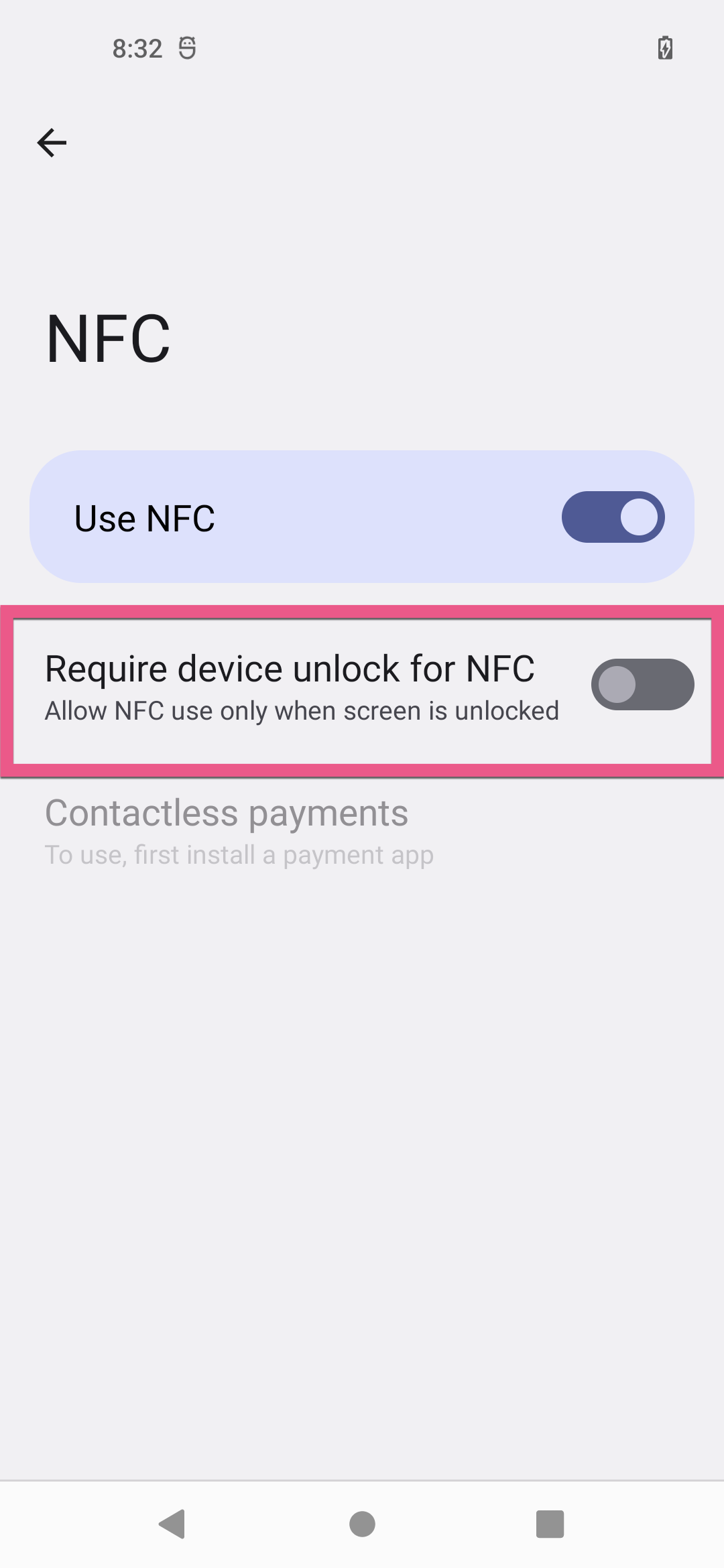 Güvenli NFC kullanıcı arayüzü akışı