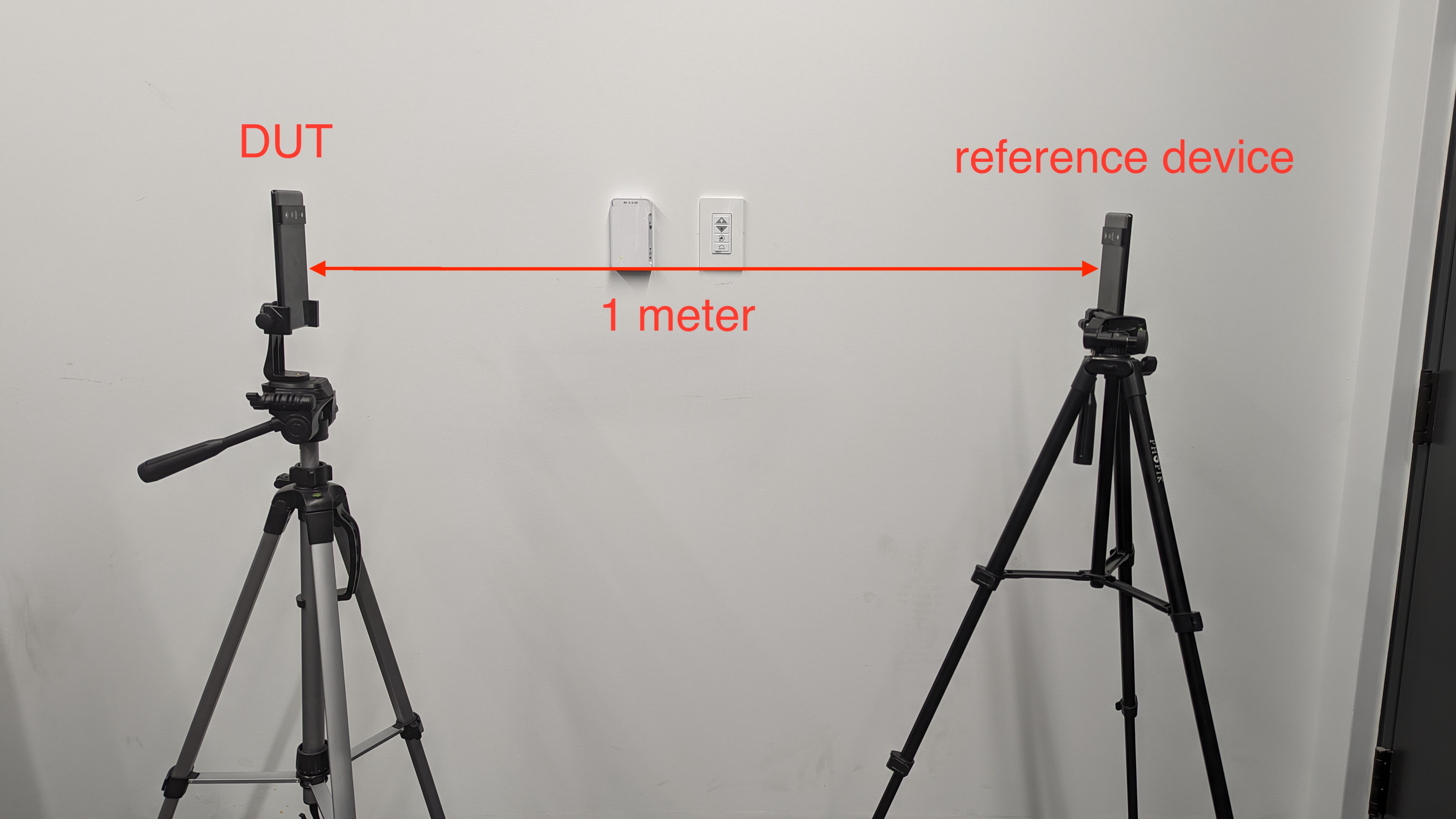 Configuración de referencia para la calibración BLE