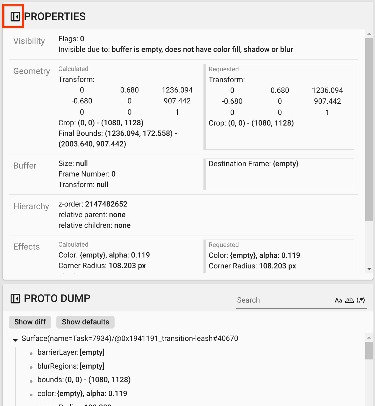 thu gọn các tài sản được tuyển chọn