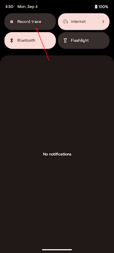 包含“录制轨迹”的“快捷设置”菜单。