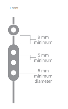 Exigences d'espacement des boutons