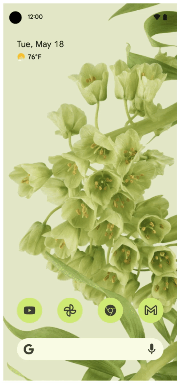 Indicadores de microfone e câmera em uso mostrando que o acesso está ativo