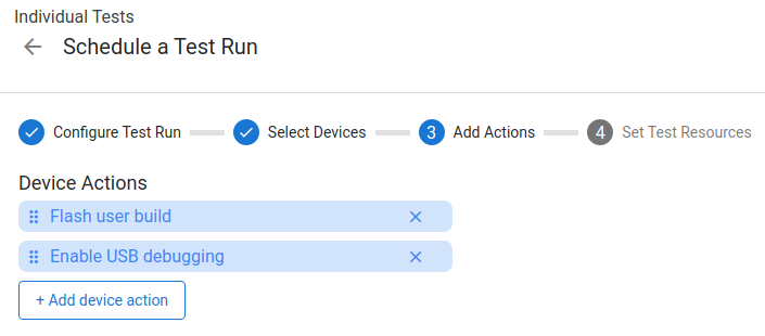 AOA Device Action Selection