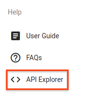 Enlace del explorador API