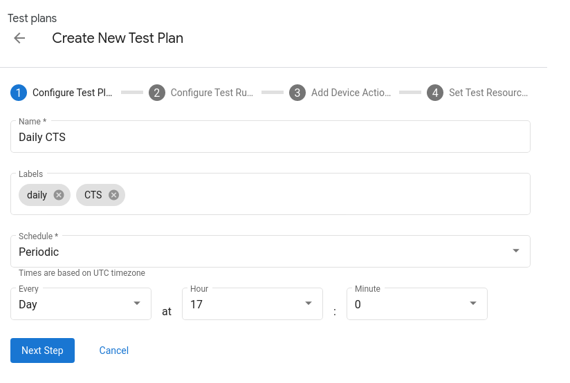 Test planını yapılandırma