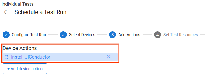 Add device actions