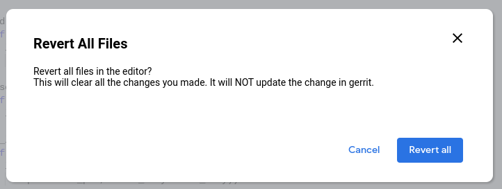 مربّع حوار تأكيد العودة إلى جميع الملفات