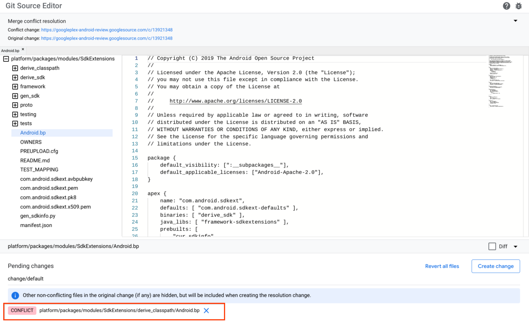 Conflitto nell'editor delle fonti
